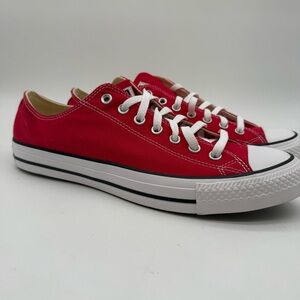 Converse All Star Chuck Taylor Shoes Ox Canvas Low Top Red Mens size 11.5 M9696